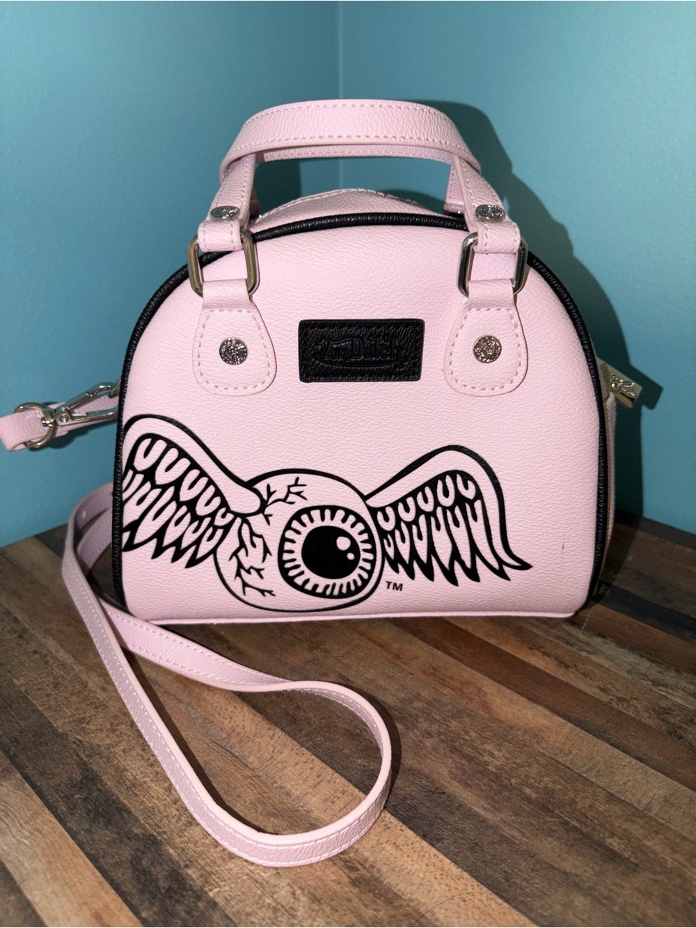 Von Dutch Pink Bowling Bag- Crossbody - Picture 2 of 3